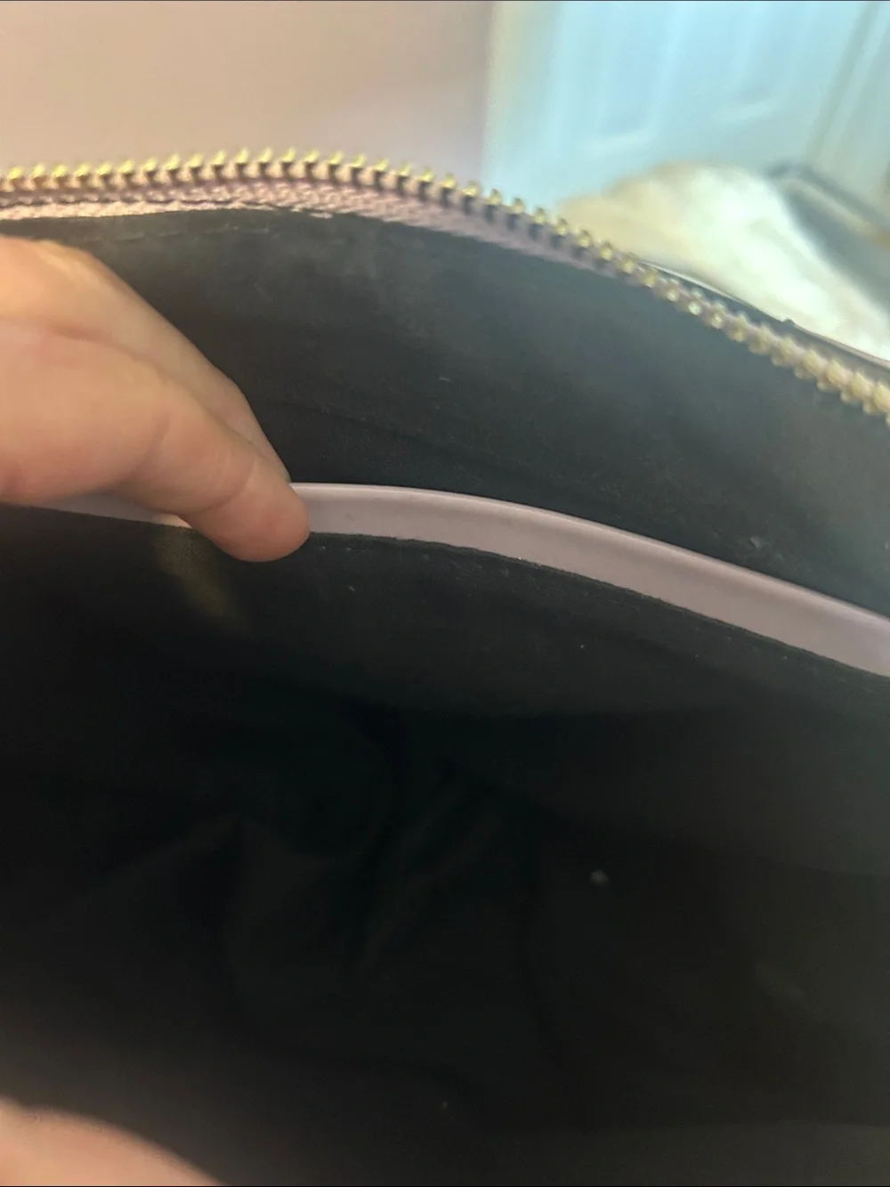 Patent Dome Satchel Handbag in Dusty Pink